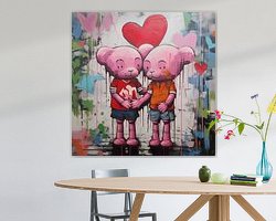 Voorbeeld van het werk in een kamer