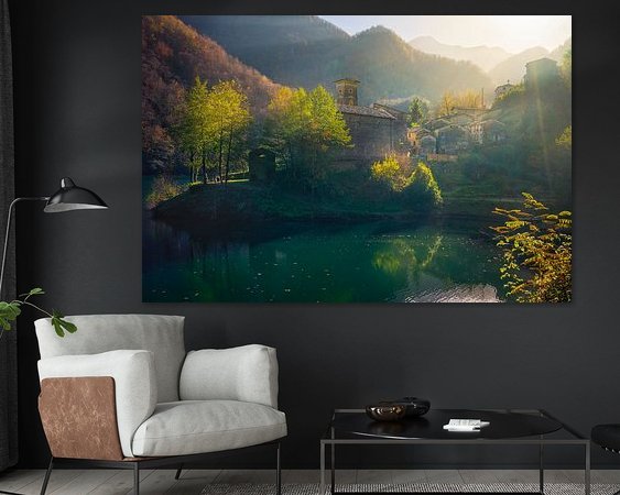 Voorbeeld van het werk in een kamer