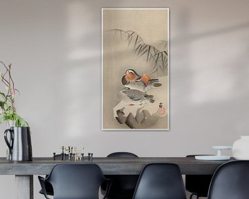 Ohara Koson - Mandarin-Enten im Schnee (bearbeitet) von Peter Balan