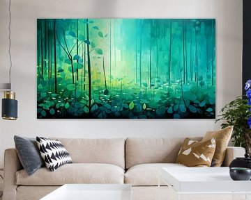 Groen Abstract van Dakota Wall Art