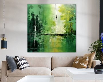 Groen Abstract van Dakota Wall Art