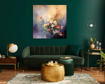 Peinture de bouquets au pastel sur Dakota Wall Art