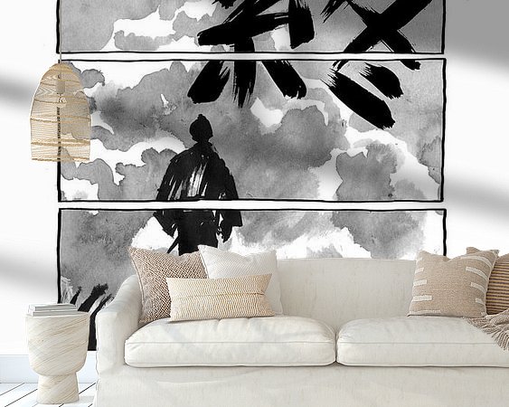 Voorbeeld van het werk in een kamer