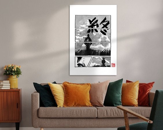 Voorbeeld van het werk in een kamer