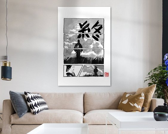 Voorbeeld van het werk in een kamer