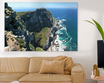 Scenic Cape Beauty: Rocky Shoreline Panorama, Ocean and Rocks Nature Photo by Martijn Schrijver