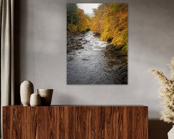 Dochart rivier in Killin in de herfst van Pascal Raymond Dorland