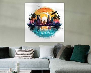 Miami Illustration von ARTemberaubend