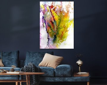 abstracte kleurrijke boom van Claudia Gründler