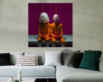 Portret van twee fantasiefiguren van Ton Kuijpers