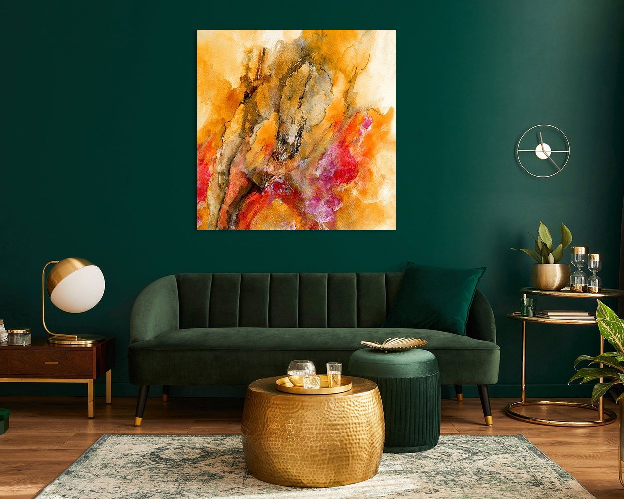 Voorbeeld van het werk in een kamer