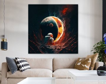 Astronaut auf dem Mond von haroulita