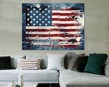 Grunge-Amerikanische Flagge von PixelPrestige