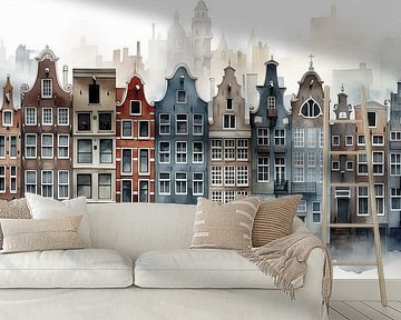 Canal houses by Bert Nijholt