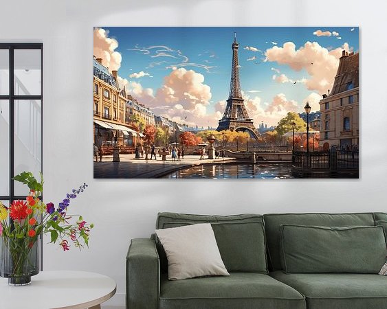 Voorbeeld van het werk in een kamer