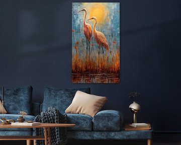 Duet van Kraanvogels van Art Lovers