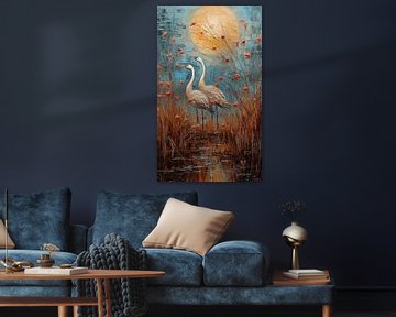 Two Graceful Cranes by Art Lovers