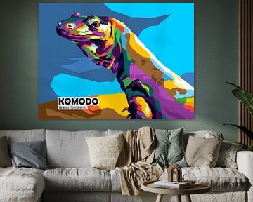 The Animal limited edition KOMODO in geweldige pop-art poster van miru arts