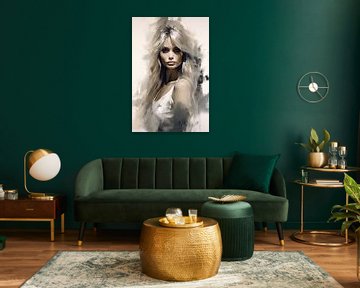 A touch of glamour: Bardot in artistic style by Peter Balan