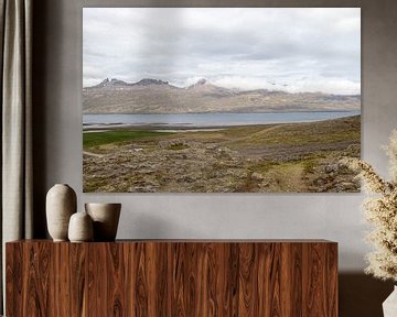 Landschap met bergen en een meer in IJsland | Reisfotografie van Kelsey van den Bosch