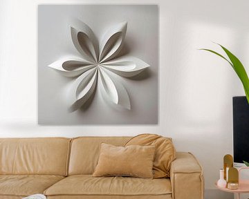 Organic Flowers Shape Paper Art by The Art Kroep