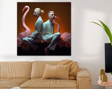 Life with flamingo's by Ton Kuijpers