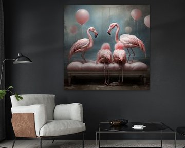 Flamingo's sur Ton Kuijpers