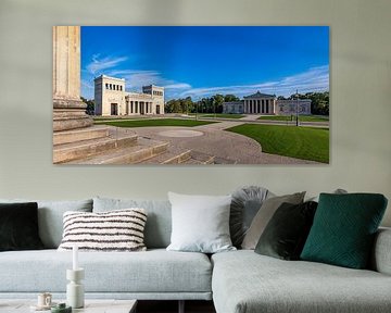 Propylaea en Glyptothek op de Königsplatz in München van Werner Dieterich