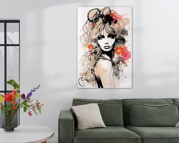 A touch of glamour: Bardot in artistic style by Peter Balan