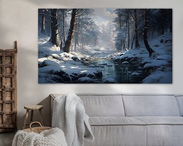 Peinture de paysage d'hiver sur Dakota Wall Art