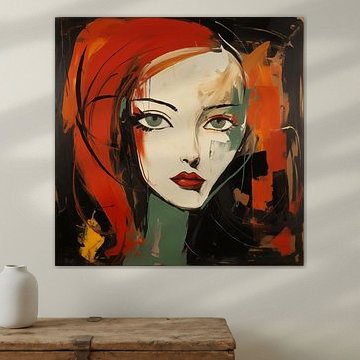 Abstrakte Rothaarige