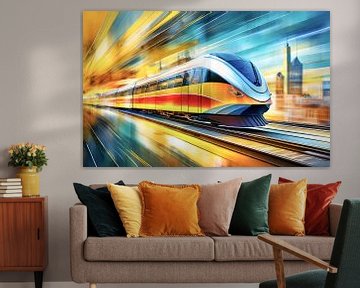 High-speed train at full speed by Kees van den Burg