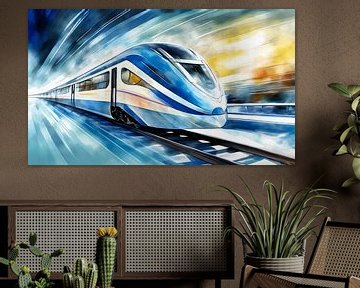 High-speed train at full speed by Kees van den Burg