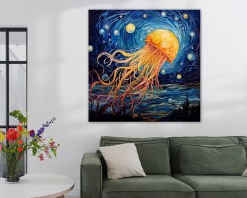 Jellyfish Van Gogh Style by The Xclusive Art