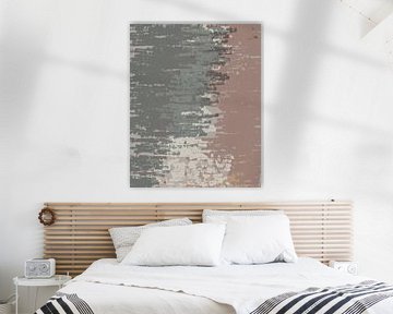 Brush strokes in neutral colors. Abstract art in taupe, white, brown by Dina Dankers