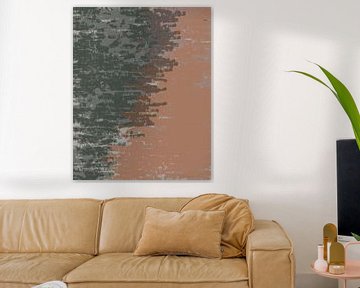 Brush strokes in neutral colors. Abstract art in taupe and terra by Dina Dankers