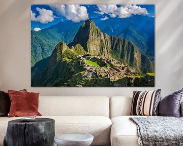 Vue de la ville cachée de Machu Picchu, au Pérou sur Rietje Bulthuis