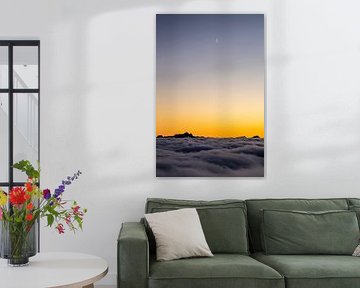 Geel na zonsondergang