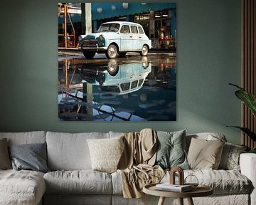 Oldtimer blauw Trabant 05 van Ellen Reografie