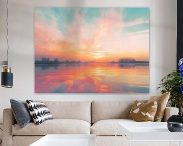 Sunrise Serenity –  Sky Reflections on Water – Wall Art for Home Or Office Decor by Murti Jung