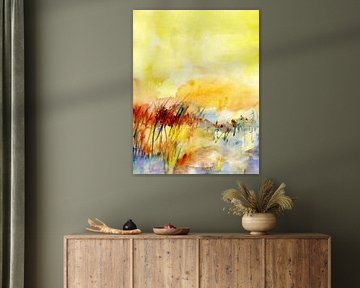 Grassen en water van Claudia Gründler