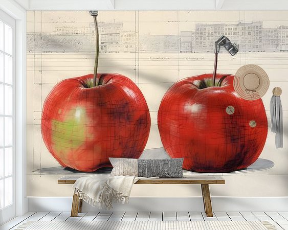 Voorbeeld van het werk in een kamer