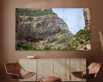 The Xuankong Si Hanging Monastery near Datong in China by Roland Brack