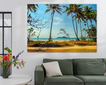 Tropical beach Queensland surplombant Dunk Island, Australie sur Rietje Bulthuis