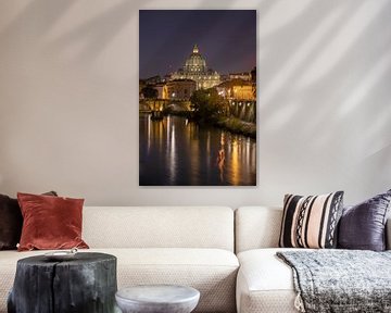 Rom - Blick über den Tiber zum Petersdom von t.ART