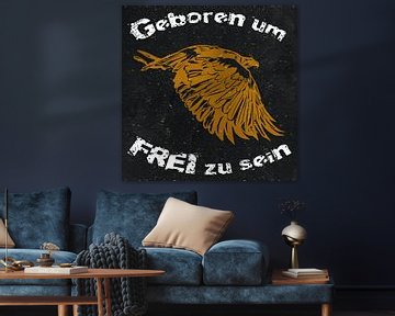 Square Freedom: An eagle, born to be free