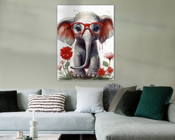Cute Elephant van Bianca Bakkenist