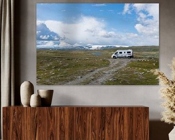 Camper op de hoogvlakte van Hardangervidda van Patrick Verhoef
