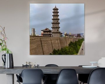 The city wall of Datong in China by Roland Brack