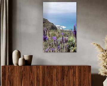 Steilküste mit Lavendel, Lanzarote von Mattanja Anouk